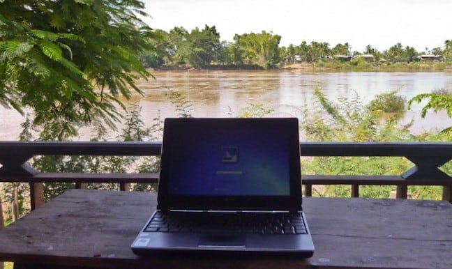 Laptop in Laos