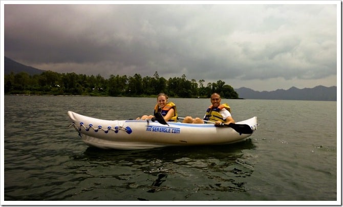 Canoeing on Lake Batur