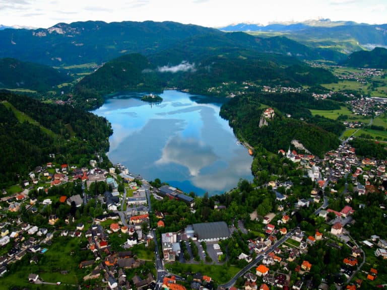 Soaring above Lake Bled