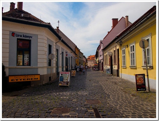 Cobbled streets, Eger
