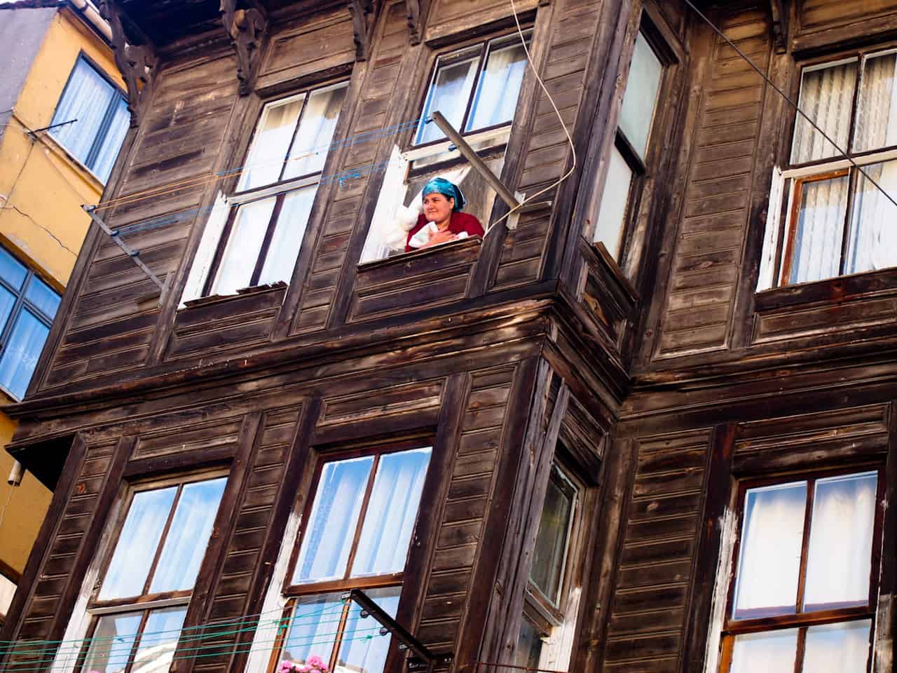 Woman in window, Istanbul