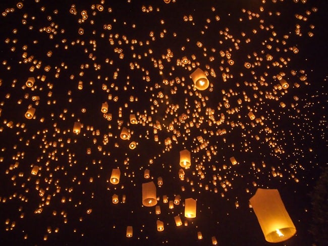Sky full of lanterns