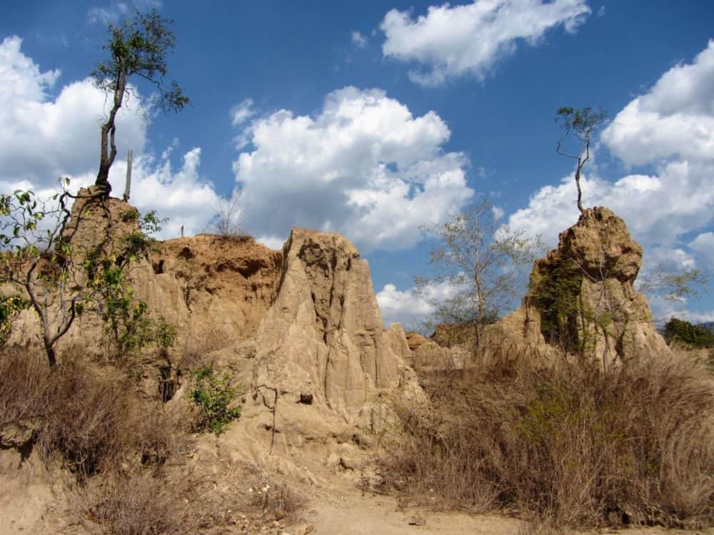 Mud rock formations at Sao Dun