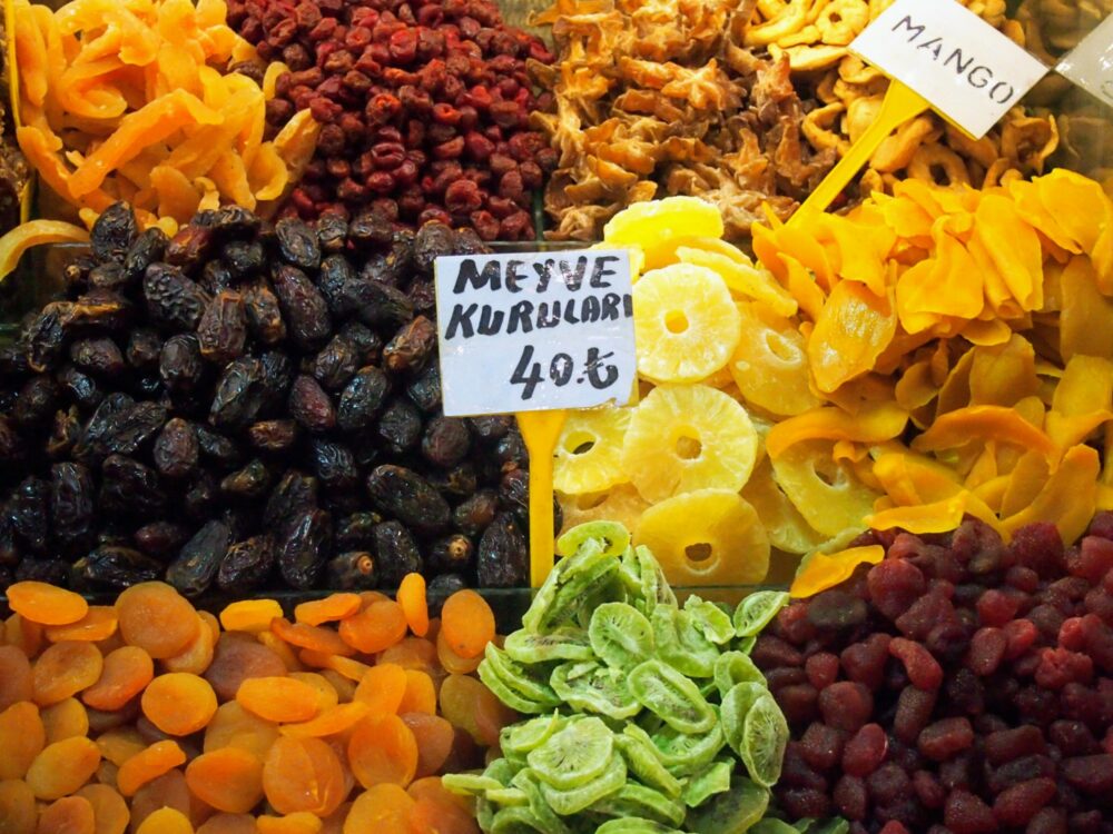 Fruits for sale at the Spice Market in Istanbul